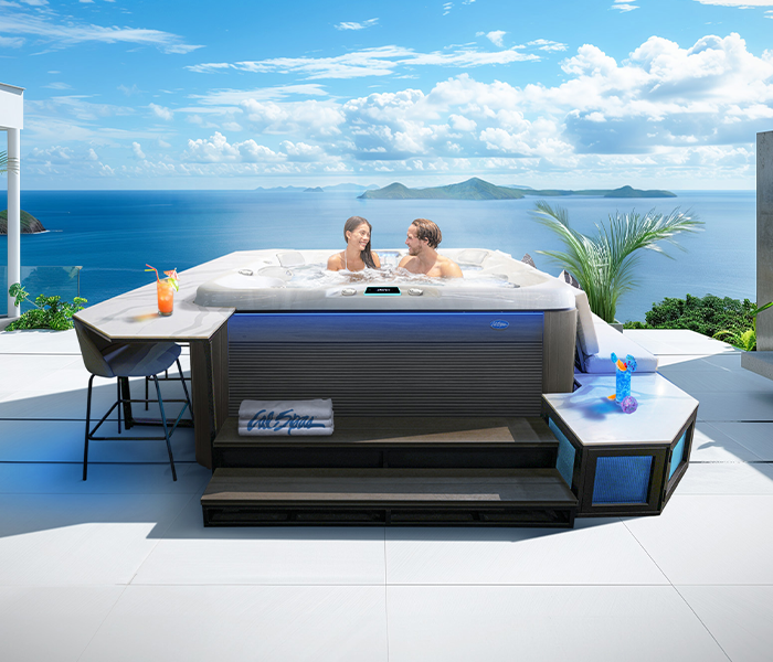 Calspas hot tub being used in a family setting - Hendersonville